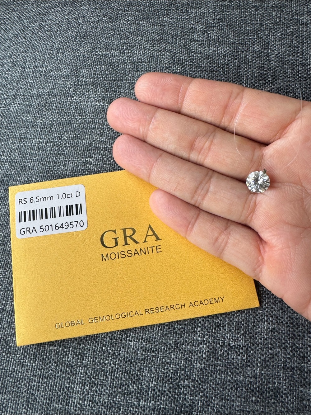 1 Carat GRA Certified Moissanite Floating Solitaire Necklace